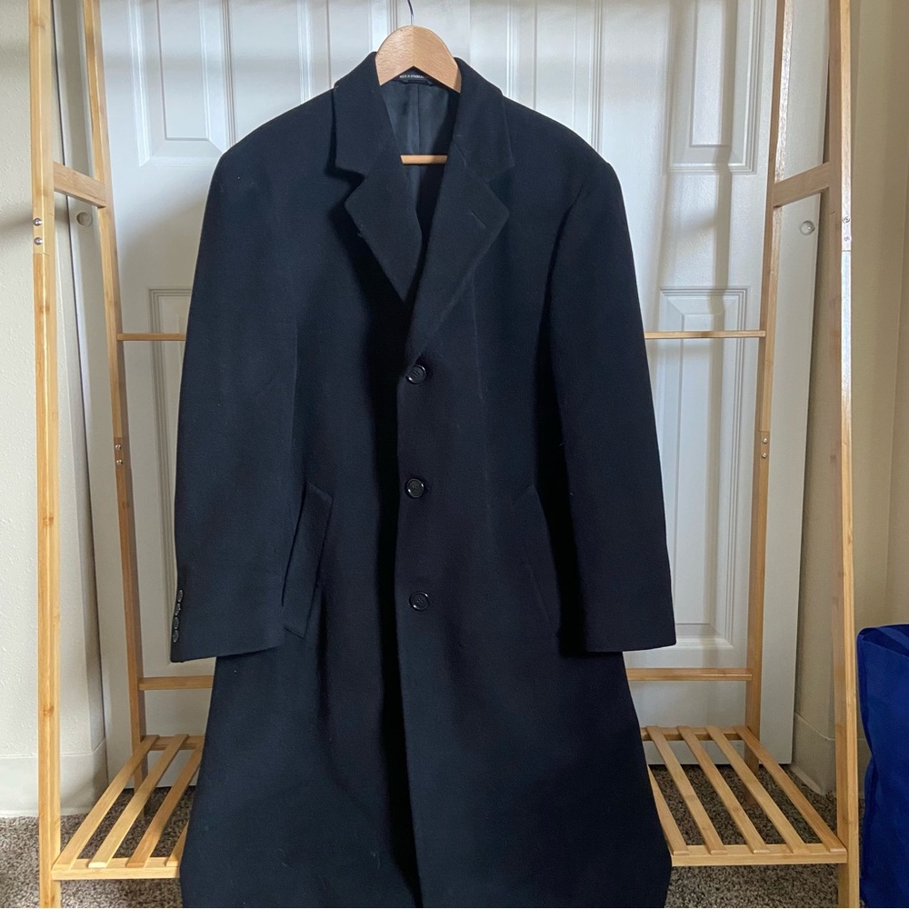 Men's Black Overcoat